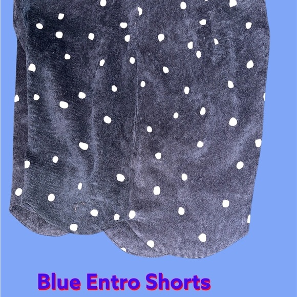 Entro Blue and White Skorts with Scalloped Hem - Picture 2 of 9
